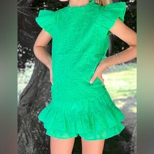 Little Olin Textured Green Top/Skort Set Size 6/7